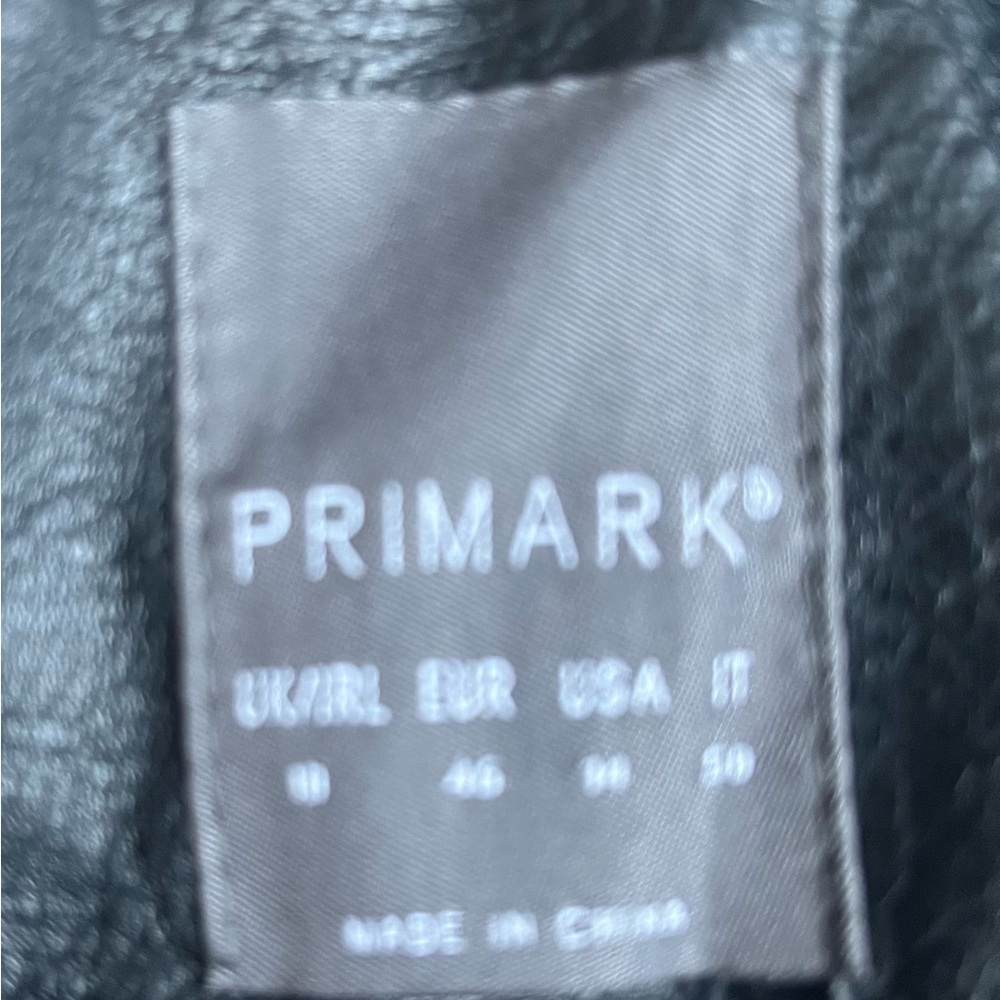 Primark, Asymmetrical Woman’s Black Moto Jacket w/silver buttons on collar NWOT - Picture 5 of 5